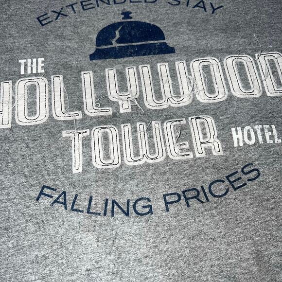 Disney Parks Hollywoods Vintage Tower of Tower Grey Crewneck sweatshirt small - Picture 3 of 6